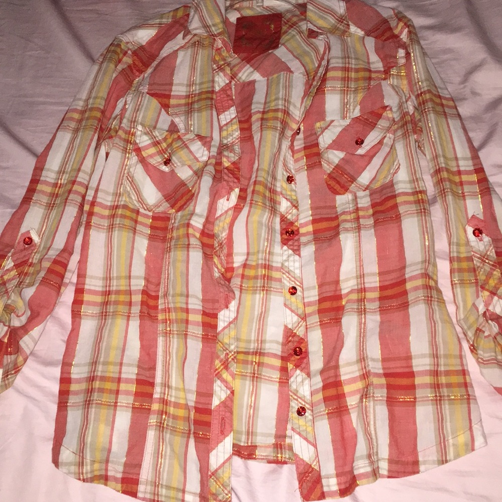 Plaid button down